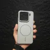 Adecuado para funda magnética de teléfono Xiaomi 17Promax, funda dura mate tipo piel Redmi K100Pro, 15Ultra Disipación de calor