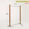 Estante de Exhibición para Tienda de Ropa de Acero Inoxidable con Color Madera Natural Estilo Chino, Soporte de Exhibición Engrosado, Accesorios de Belleza Minimalistas de Moda, Perchero