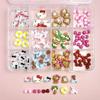 12 Desenhos animados encaixotado Nail Art Bonito Verão Dopamina Kt Cat Series Nail Decoration DIY Phone Case Material
