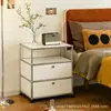 Mesa de noche modular usada con cajones de acero inoxidable, armario de almacenamiento moderno minimalista para dormitorio, mueble lateral USM