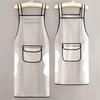 Delantal Largo de Moda Impermeable Lavable sin Lavado Cocina Hogar A Prueba de Aceite Cintura Catering Especial Ropa de Trabajo Estampado TPU Hombres