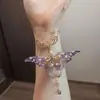 Collar de mariposa para mujer, con un diseño suave y sanador, con un colgante morado brillante, una delicada cadena de mariposa para la clavícula y un collar versátil que complementa cualquier atuendo.
