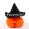 Decoración Colgante de Papel 3D Divertida de Bola de Panal de Calabaza de Halloween Decoración de Ambiente de Fiesta Exhibición de Ventana Suministros de Decoración Interior