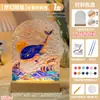 Regalo de Temporada de Graduación Pintura sobre Vidrio Pintada Materiales Hechos a Mano para Niños DIY Lámpara de Noche Patrón de Onda de Agua Tablero Acrílico Lámpara de Escritorio