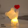 Decoración de Pastel para el Día de San Valentín 2025 Rojo Internet Brilla con Amor Adornos de Oso 214 Confesión de Pareja Amor Plug-in