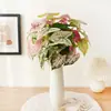 3 hojas artificiales de taro, plantas y flores verdes falsas, arreglos florales para fondo de boda, decoraciones para el hogar y el hotel, decoración de escaparates