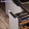 Manija de puerta de armario con sellado de bordes simple, venta al por mayor, manija de puerta de armario con cajón blanco lateral invisible, directa de fábrica