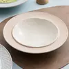 Fábrica Xinghe Cerâmica Chapéu de Palha Prato de Sopa Avançado Hotel Criativo Prato de Mesa Prato Fundo Prato de Jantar Italiano