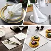 Exclusivo para vendas transfronteiriças: Guardanapo Airlaid Branco 40x40cm, guardanapo sem pó para banquetes de hotel, personalizável com logo