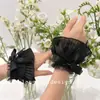Manga de Mão de Renda Chiffon Estilo Y2K Primavera e Verão Laço Punhos de Menina Lolita Luvas de Proteção Solar Corretivas para Mulheres