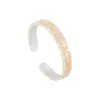 Pulsera Dorada con Patrón de Hierba Rizada para Mujer, Sentido de Alta Gama, Nuevo Estilo Chino Antiguo, Pulsera Sólida, Pulsera Abierta Dorada de Moda Estilo Gitano