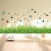 Pegatinas de pared con diseño de mariposas voladoras y zócalo, para dormitorio, pasillo, decorativas, autoadhesivas, extraíbles, XL7180
