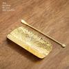 Accesorios de juego de té de lujo ligero madera maciza bambú hecho a mano ceremonia del té de dos piezas partes de ceremonia del té loto de té cuchara de té tetera