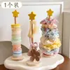 Nuevo Soporte para Gomas de Pelo Estrella Exhibidor de Almacenamiento de Gomas de Pelo Estrella Organizador de Escritorio Madera Maciza Cuerda Clip de Tiburón Estante de Almacenamiento
