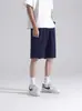 Calça Bermuda Moletom Cinco Pontos Modelagem Solta Masculina Verão Fina Tendência Versátil Casual para Uso ao Ar Livre Tamanho Grande