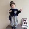 Conjunto de Sudadera con Capucha a Rayas para Niñas, Estilo Primavera y Otoño, Conjunto de Dos Piezas Moda Coreana para Niñas Pequeñas, Conjunto de Primavera para Niños Pequeños