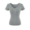 2026 Nueva Camiseta de Punto Calada Estilo Francés de Manga Corta para Mujer, Verano Cuello en V Ajustada Transparente Básica para el Trabajo