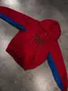 Sudadera con capucha de punto retro con estampado de araña de alta calle americana transfronteriza, chaqueta unisex de moda estilo hip-hop