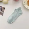 Calcetines de lunares de colores para mujer, calcetines tobilleros ins de moda color macarrón, calcetines de verano finos y transpirables con efecto lifting de oreja, calcetines cortos lindos
