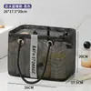 Cesta de Almacenamiento Plegable de Malla con Drenaje para Viaje, Cesta Multiusos para Artículos de Tocador, Cesta Portátil de Gran Capacidad para Natación