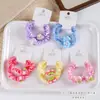 Dulces Gomas para el Cabello Infantiles, Paquete de 2 Cuerdas para el Cabello en Tarjeta, Scrunchies de Animales de Dibujos Animados Súper Lindos, Accesorios para el Cabello, Bandas Elásticas para Cola de Caballo