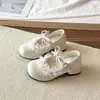 Nuevos Zapatos de Princesa para Niñas Otoño 2026, Tacones Altos Rosas para Niños, Zapatos de Vestir para Niñas de Suela Suave, Zapatos de Salón Modernos de Suela Suave