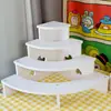 Soporte de Exhibición Escalonado Engrosado para Figuras, Estante Triangular con Forma de Arco, Estantería de Almacenamiento Multicapa para Suculentas, Soporte de Exhibición para Juguetes