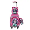 2026 Nueva Mochila Escolar Primaria 3º a 6º Grado Set de Tres Piezas de 16 pulgadas Mochila con Ruedas Mochila para Niños y Niñas Venta al por Mayor