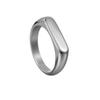 Anillo de acero de titanio con placa de luz rectangular de estilo punk de fundición nueva transfronteriza, anillo de personalidad resistente a la decoloración, joyería de acero inoxidable