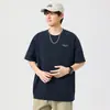 Camiseta de manga corta de algodón con tecnología cool-touch para hombre, marca de tendencia nueva verano 2026, talla grande, ropa de alta gama, camiseta pesada para hombre