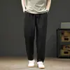 Nuevos Pantalones Harem para Hombre 2026 con Botones, Cintura Elástica, Pantalones Versátiles de Corte Ajustado, Pantalones Cónicos, Elásticos de Tres Cuartos