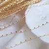 Relleno de Oro de 14K Cristal de Color Duradero Piedra Preciosa Banda Biselada Colgante Hecho a Mano DIY Patrón de Jade Alambre de Envoltura Hueca Material