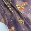 Tejido de Brocado Brillante Estampado de Seda Xiangyun con Patrón de Flores y Pájaros Auspiciosos para Vestidos Qipao de Mujeres de Mediana Edad y Mayores