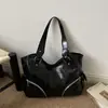 Bolso de Mano Casual de Gran Capacidad Inspirado en Motocicletas Estilo Europeo y Americano 2026 Bolso de Hombro Bolso Tote para Debajo del Brazo Estilo Coreano con Textura