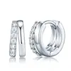 Pendientes de Plata de Ley con Moissanita Cruzada Moda Ins Versátiles Joyas para Orejas de Lujo Ligero Nicho Gama Alta Temperamento Adornos para Orejas Venta al por Mayor