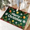 Alfombra Navideña Más Vendida Transfronteriza, Felpudo Decorativo de Terciopelo de Cristal con Ambiente Festivo, Alfombrilla Resistente a Manchas y al Desgaste, Se Puede Enviar en Nombre de Otros