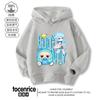 Sudadera con Capucha de Dibujos Animados Azul Pequeño para Apretar Agua Diseño para Niños Sentido de la Moda Ropa Exterior de Nicho Ropa de Otoño para Niños Dibujos Animados