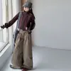 Conjunto Outono/Inverno 2026 para Meninas Novo Casual Estilo Coreano Crianças Médias/Grandes Jaqueta Listrada Conjunto de Calças Casuais Tendência
