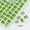 Dongzhou Diamante Cristal Platycodon Verde Uñas Diamante Alta Calidad K9 Lote Completo Brillante Verde Oliva Huevo de Paloma Fondo Puntiagudo Diamante Accesorios para Uñas