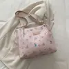 Bolsa Graffiti Feminina 2026 Novo Estilo de Moda Estudante Universitário Deslocamento Diário Versátil Bolsa de Ombro Bolsa Tote de Grande Capacidade