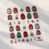 Pegatinas para Uñas de Vidriera con Atmósfera Navideña Tensor M-826 Árbol de Navidad Rojo y Verde Clásico Pegatinas para Uñas de Campana