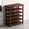 Zapatero de madera maciza, engrosado, de varios niveles para uso doméstico, con un banco incorporado para sentarse y cambiarse los zapatos en la entrada; Zapatero de varios niveles, estilo europeo, lujoso y económico