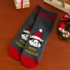 Calcetines Zhuji Calcetines de Navidad Calcetines para Hombre y Mujer Regalos Navideños de Invierno Calcetines Lindos de Dibujos Animados Coreanos Calcetines de Algodón Rojos Grandes