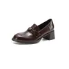 Zapatos Transfronterizos con Lazo de Pedrería 33-43 Talla Grande con Tacón Grueso de 5 cm, Zapatos de Tacón Medio Bajo para Mujer Primavera y Otoño 2026