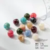 Contas Acrílicas Degradê Nublado Bicolor, Estrela de Cinco Pontas Gordinha, Quadrada, Coração Pingente para Pulseira DIY, Acessórios de Contas Atacado