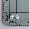 Mini tamaño pequeño Conejo de Dibujos Animados Nubes Arcoíris DIY Accesorio para el Cabello Hecho a Mano Agujero para Cordones Llavero para Zapatos Accesorios de Resina