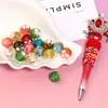 Cuentas redondas de cerámica de amor de 16 mm con pan de oro, lentejuelas de colores, núcleo teñido, cuentas para joyería DIY, accesorios para cadena de teléfono móvil