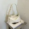 Bolsa de Mão com Rebites da Moda 2026, Bolsa Quadrada Pequena para Mulheres, Novo Estilo de Verão, Luxo Leve, Bolsa de Ombro Chique, Bolsa de Axila para o Dia a Dia