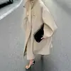 Jaqueta Corta-Vento Longa Casual Versátil com Gola Alta e Mangas Morcego - Nova Coleção Outono/Inverno 2025 - Aliexpress