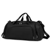 Bolsa de viagem masculina moderna, bolsa esportiva e de fitness de grande capacidade com compartimentos separados para molhados e secos e compartimento independente para sapatos, adequada para viagens curtas